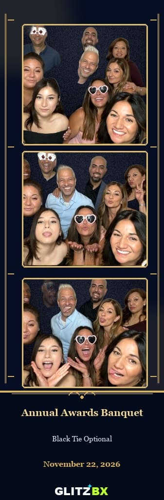 GLITZBX custom 2×6 awards banquet photo strip